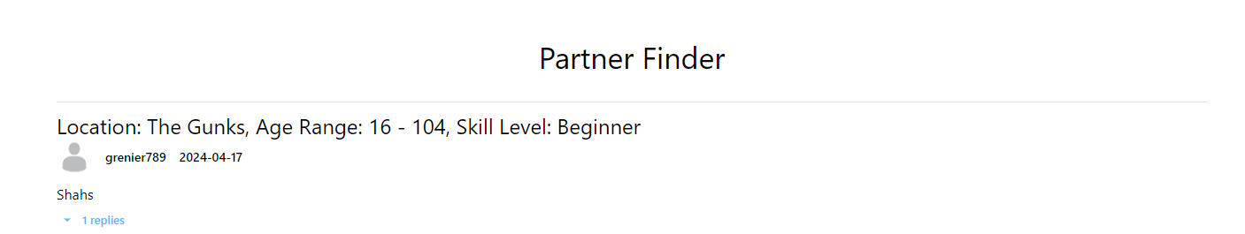 Partner Finder Page