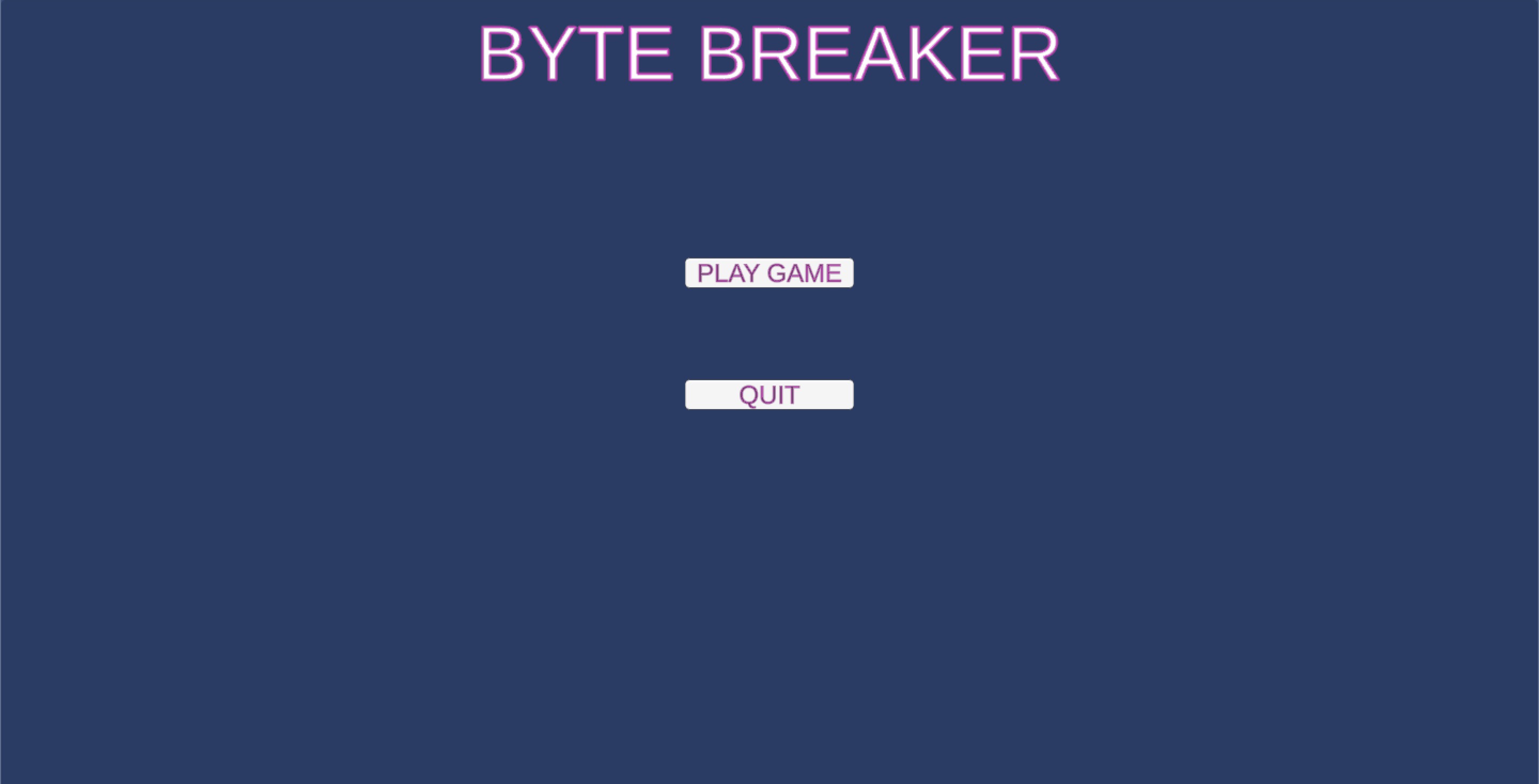 Byte Breaker title screen
