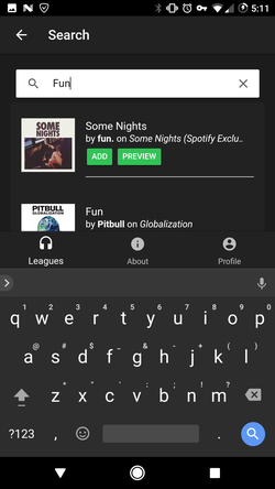 You can also pick songs by searching.