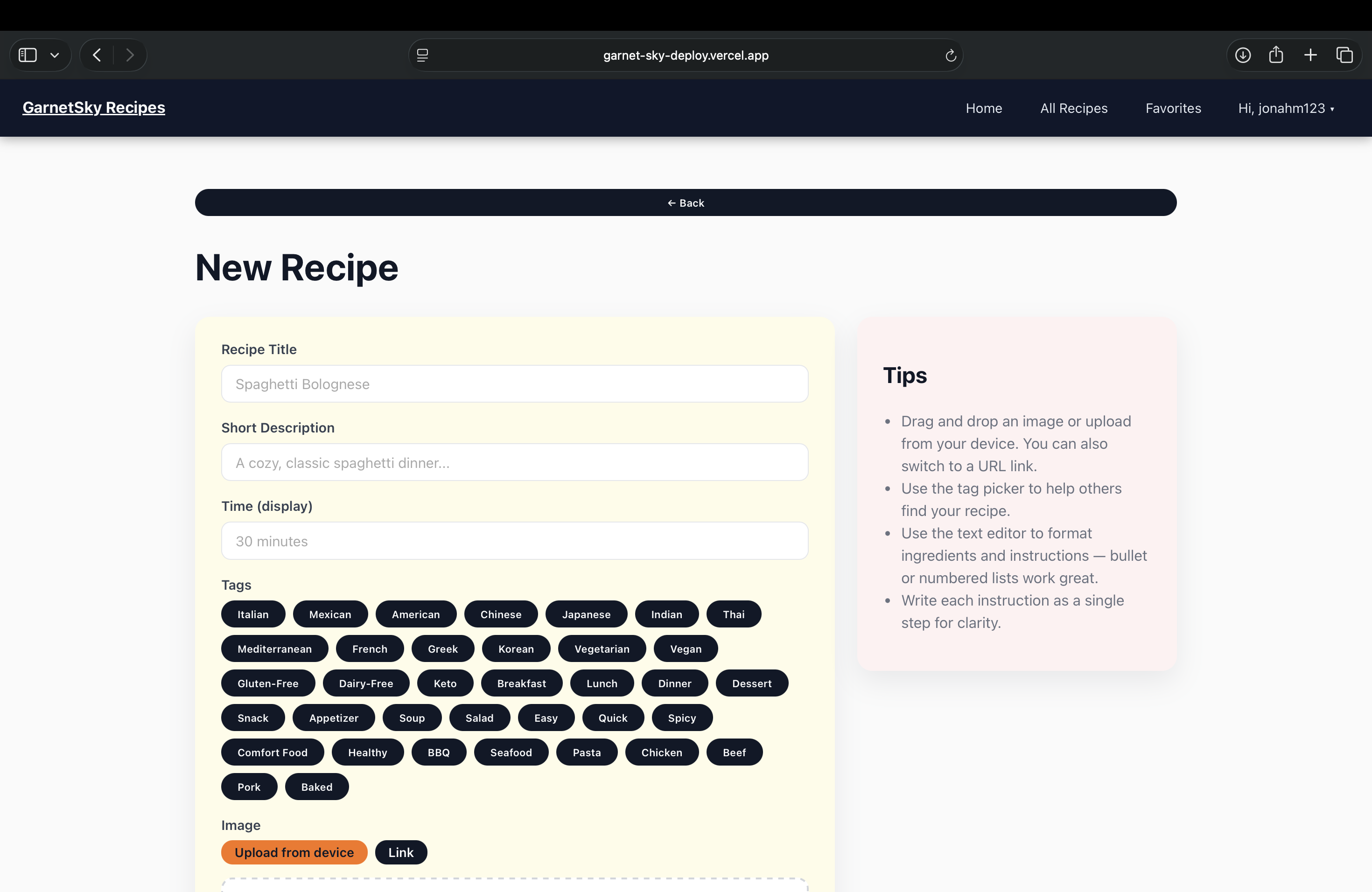 Submit a recipe