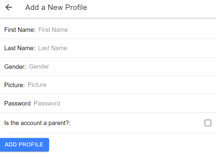 Step 3 - Profile Creation