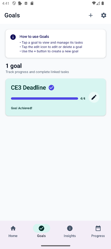 HabitForge Goals Screen