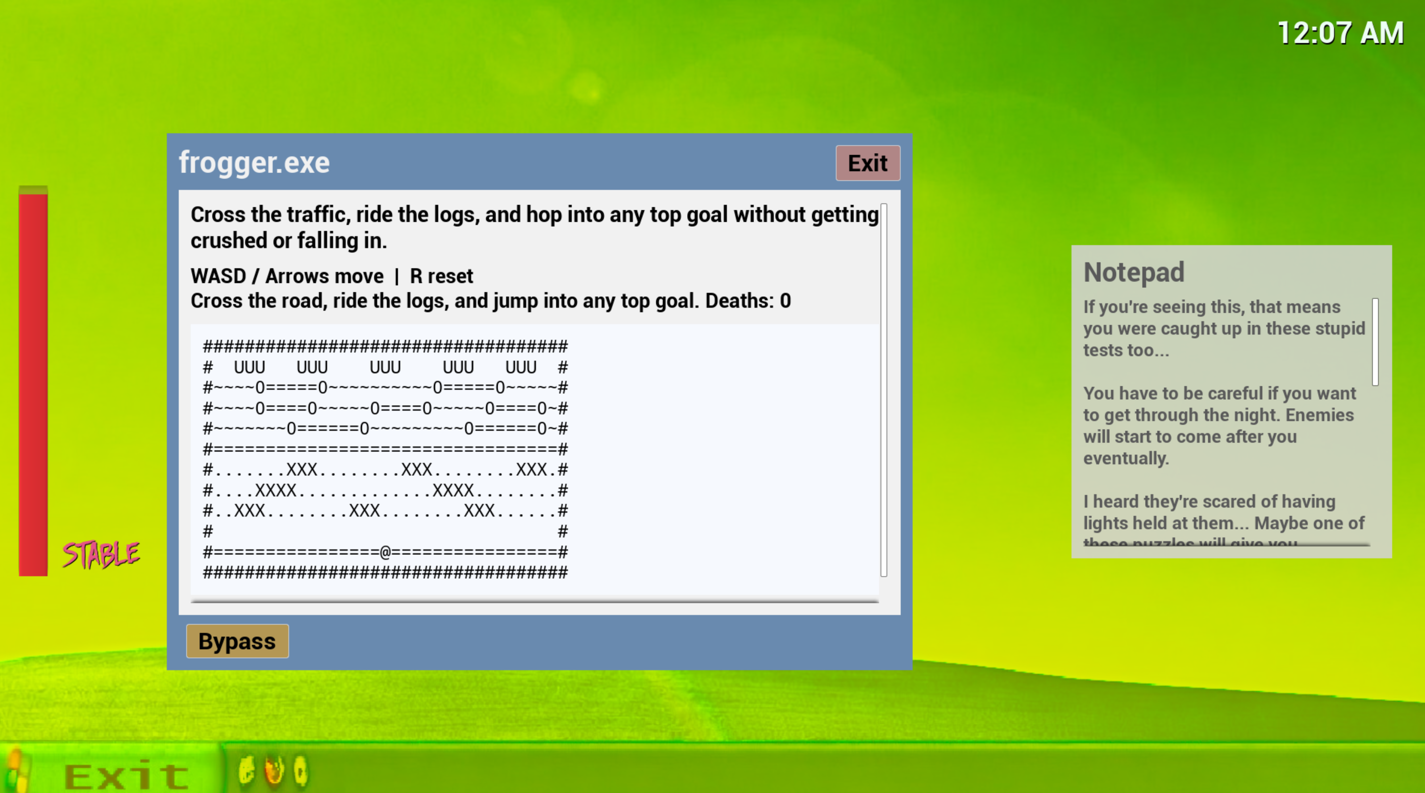 Wash Your Rice in-world computer interface screenshot